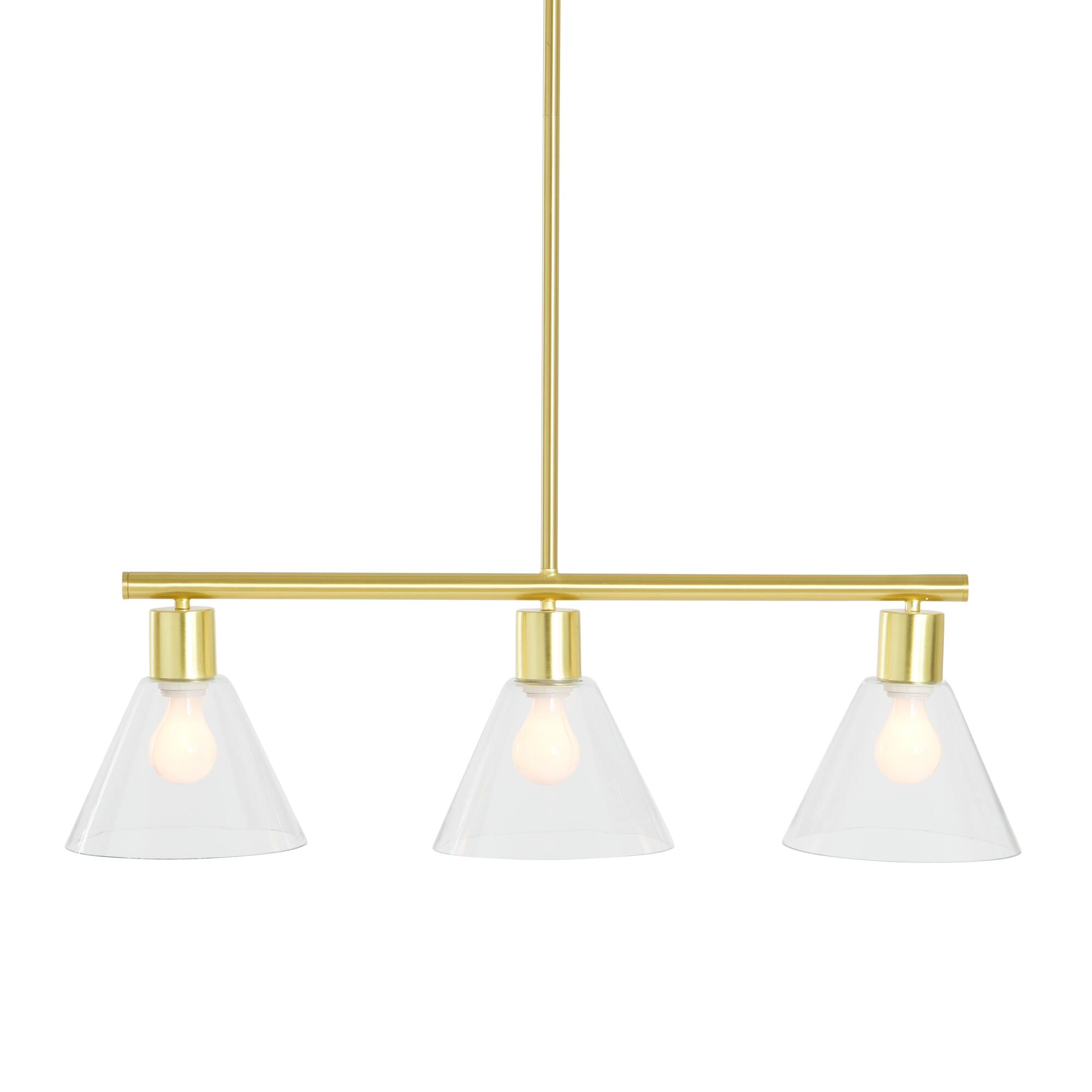 Hello Honey® Brushed Gold Modern Linear Ceiling Light